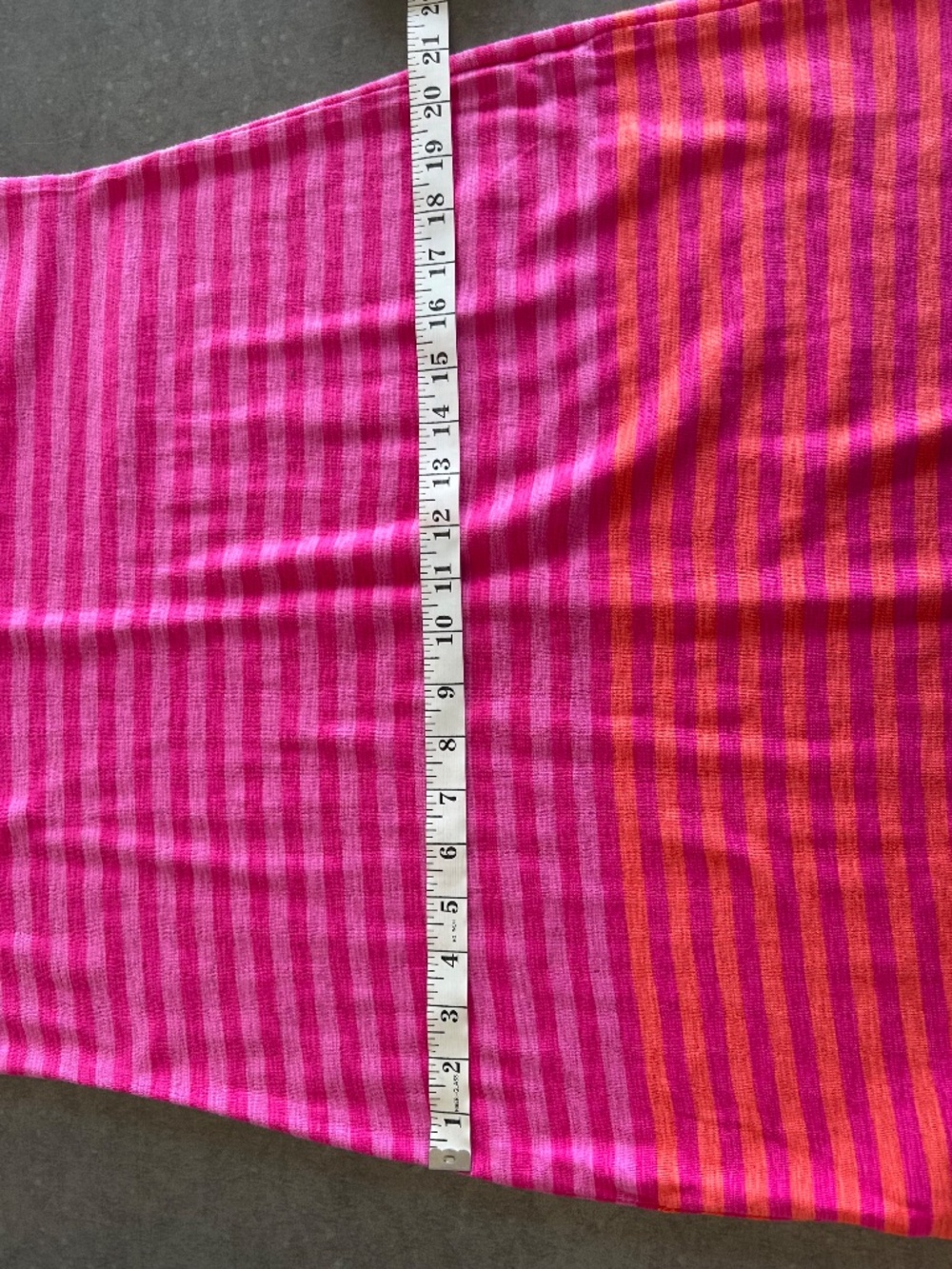 Tommy Bahama Juan the Line Striped T-Shirt Dress in Sunset Pink & Orange Sz L - Picture 4 of 4